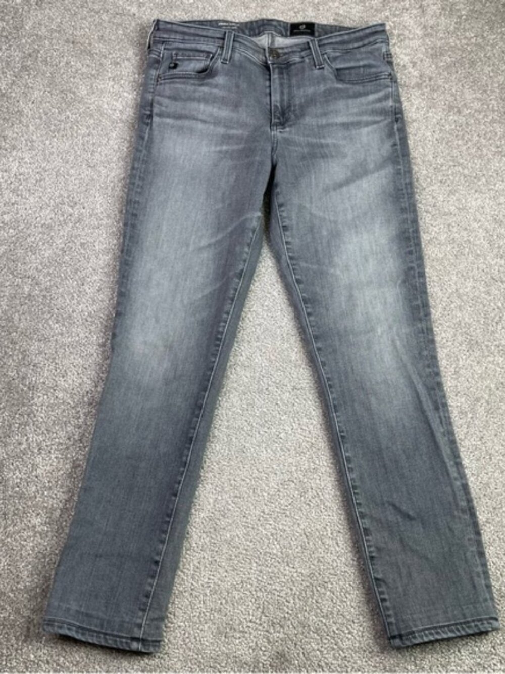 Ag Adriano Goldschmied Jeans Women's 28 Gray Prima Ankle Skinny Low Rise Denim